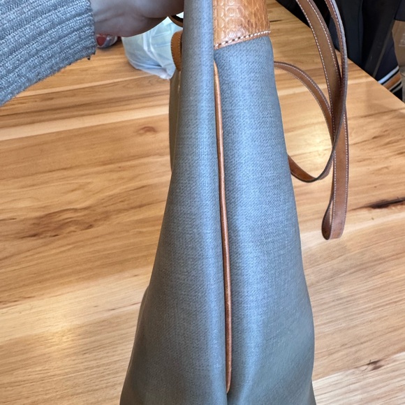 Christian Dior Vintage Diorissimo Carryall Grey Coated Canvas & Vachetta Tote - Picture 8 of 16